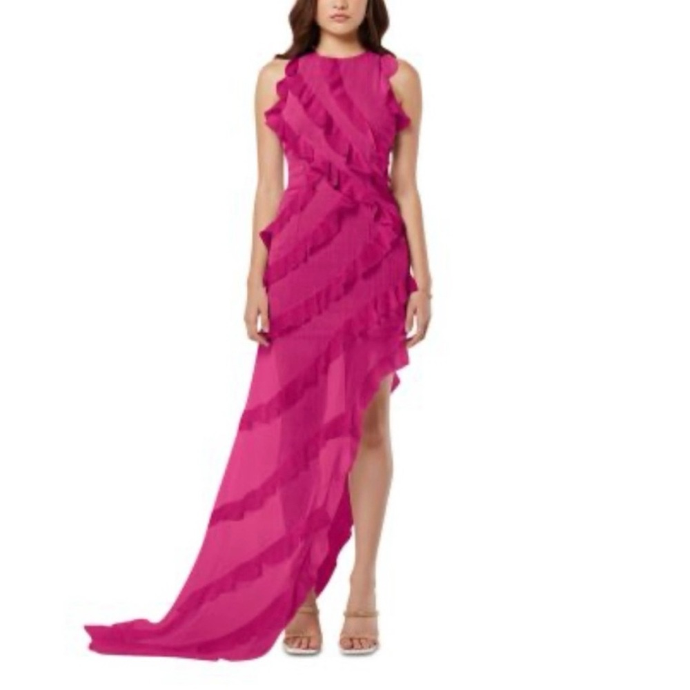 Elliat Debra Pink Ruffle Gown